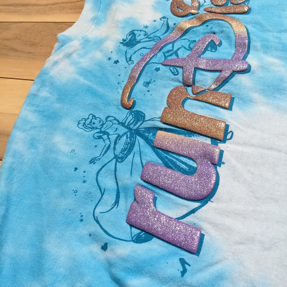 EUC! Run Disney 2022 Princess Marathon Weekend Spirit Jersey Blue Tie Dye Size L - Picture 3 of 16